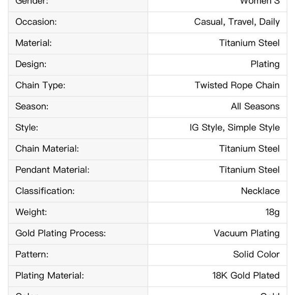 18K GP Elegant Twisted Rope Chain Necklace - Picture 5 of 5